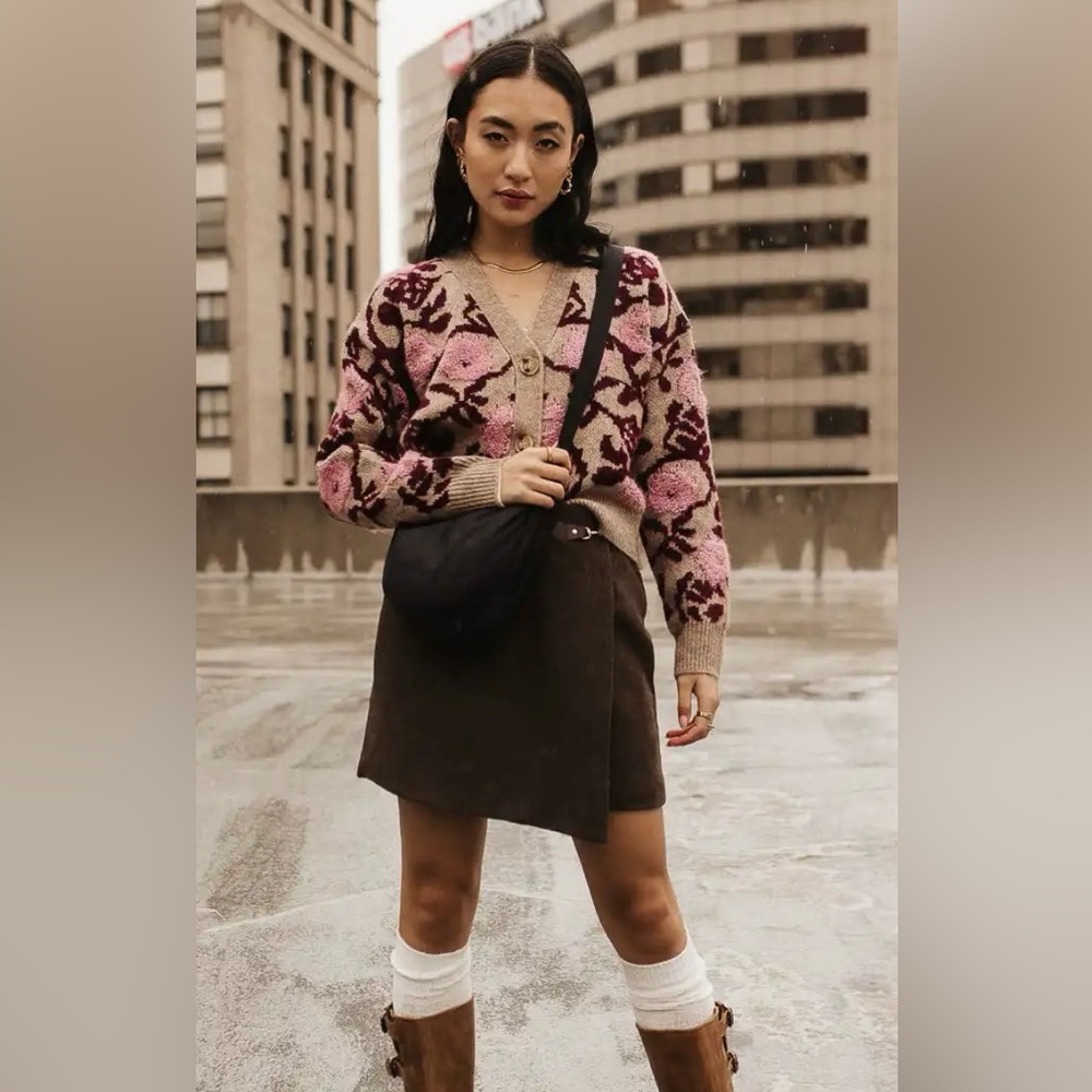 Nope Floral Cardigan